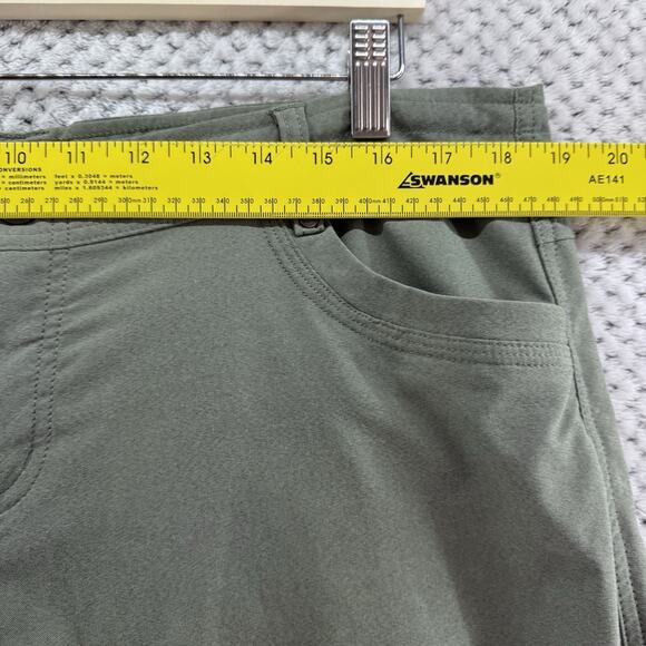 Kuhl Pants Women 16 Green Nylon Stretch Mid Rise Capri Rushed Leg Outdoor Hiking - Picture 10 of 16